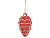 Подвеска шишка с цветной подложкой, красная подложка - миниатюра - рис 2.