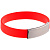Силиконовый браслет Brisky с металлическим шильдом, красный - миниатюра - рис 2.