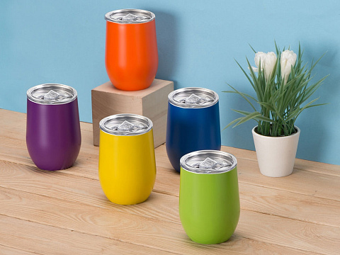 Вакуумная термокружка Sense, непротекаемая крышка, крафтовая упаковка, красный - рис 9.