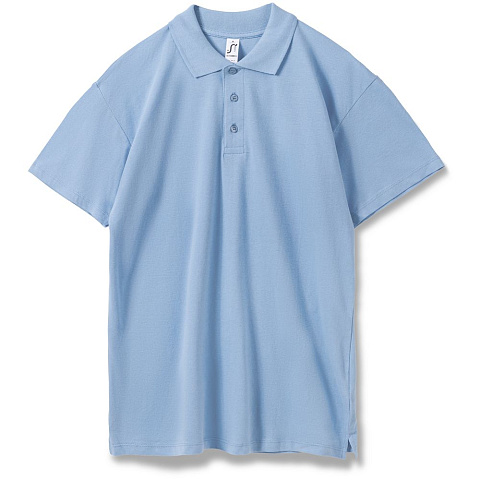 Рубашка поло мужская Summer 170, голубая - рис 2.