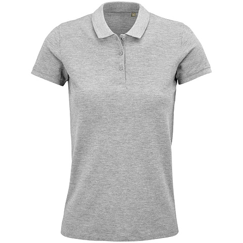 Рубашка поло женская Planet Women, серый меланж - рис 2.