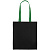 Холщовая сумка BrighTone, черная с зелеными ручками - миниатюра - рис 4.
