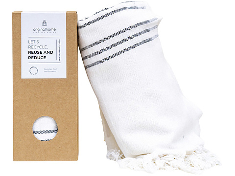 Originalhome плед 3-в-1 из переработанных материалов - 85 x 175 см - Белый - рис 3.