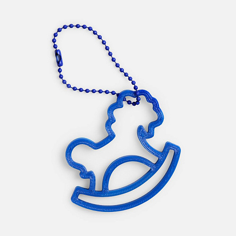 Подвеска «Лошадка-качалка», 3D-печать, синяя - рис 2.