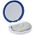 Зеркало с подставкой для телефона Self, синее с белым - миниатюра
