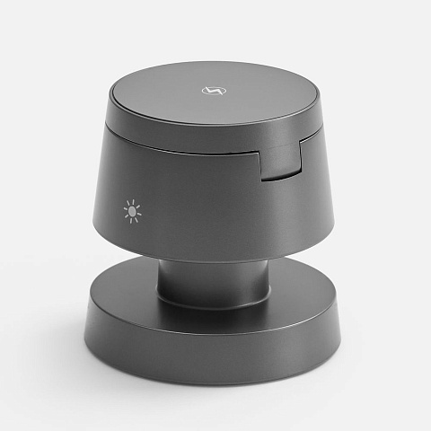 Станция беспроводной зарядки с подсветкой Lume, серая - рис 3.