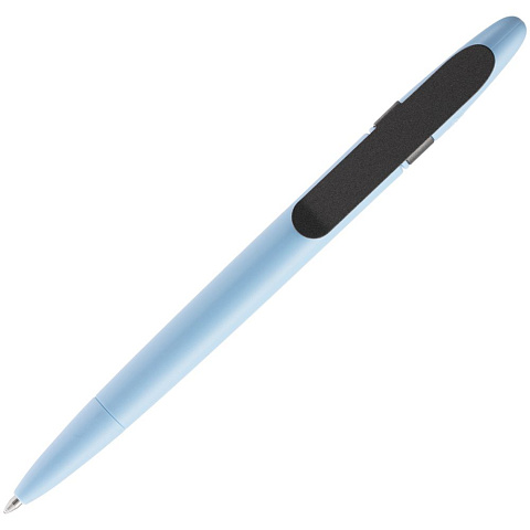 Ручка шариковая Prodir DS5 TSM Metal Clip, голубая с серым - рис 5.