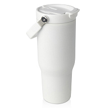 Термостакан Bronx объемом 900 мл из меди и переработанной нержавеющей стали, сертифицированной по стандарту RCS, с вакуумной изоляцией и крышкой с двойной функцией - Белый