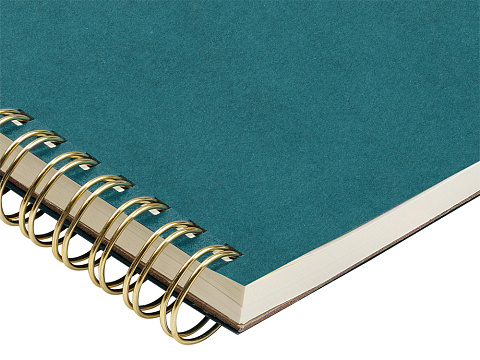 Бизнес тетрадь на гребне А5 Pragmatic, 60 листов в клетку, карибский синий - рис 3.