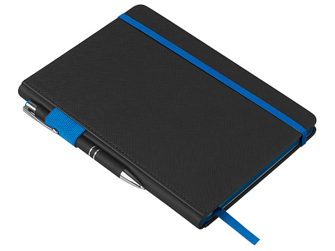 Бизнес блокнот Bossy Junior с цветным срезом, твердая обложка, 96 листов, черный и синий - рис 2.