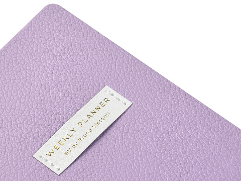 Еженедельник недатированный А6 Zefirс нашивкой, сиреневый - рис 3.