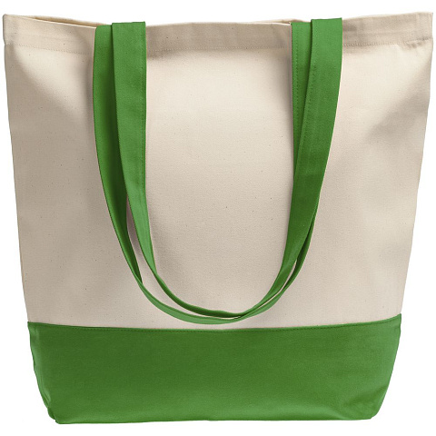 Холщовая сумка Shopaholic, ярко-зеленая - рис 3.