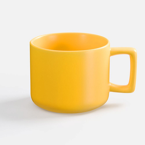 Чашка Jumbo в коробке матовая, желтая - рис 3.