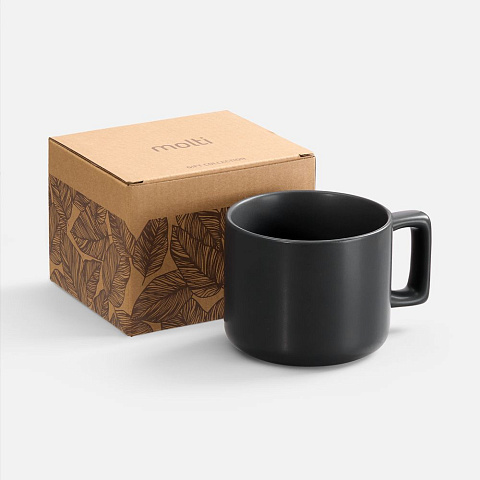 Чашка Jumbo в коробке матовая, черная - рис 2.